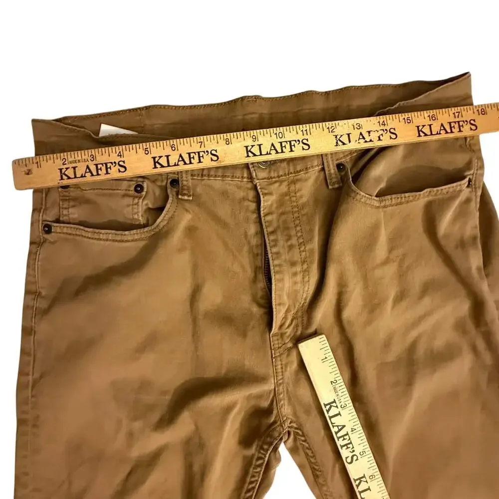 Levi's 502 Regular Taper Fit Men's Brown Cotton Pants 36 x 32